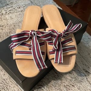 J Crew lace up mini wedges